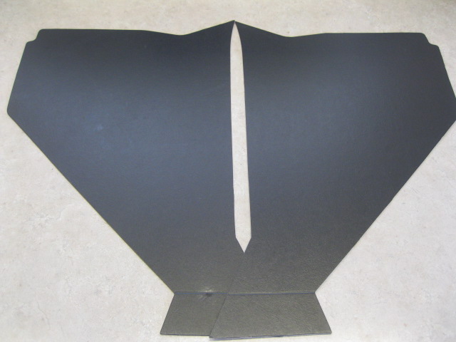 thumbnail image 2 of 1958 Chevy Belair & Biscayne Kick Panels - Driver Side, Black Cardboard, USA Made 2 of 3