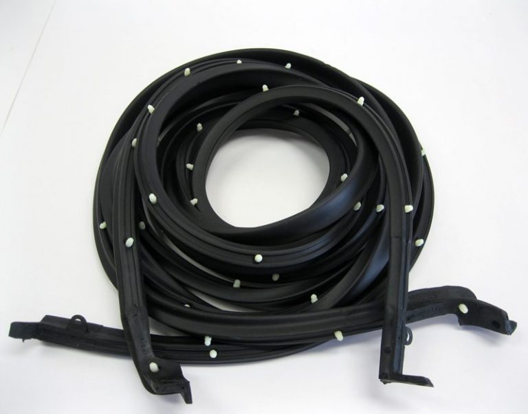 thumbnail interactive-video image 1 of Crazylights Door Weatherstrip With Molded Corners – 1955-1957 Chevy, Nomad, USA Made 1 of 2