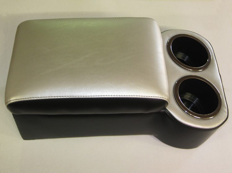 1955 1956 1957 Bench Seat ConsoleCup Holder, TwoTone Black & Silver